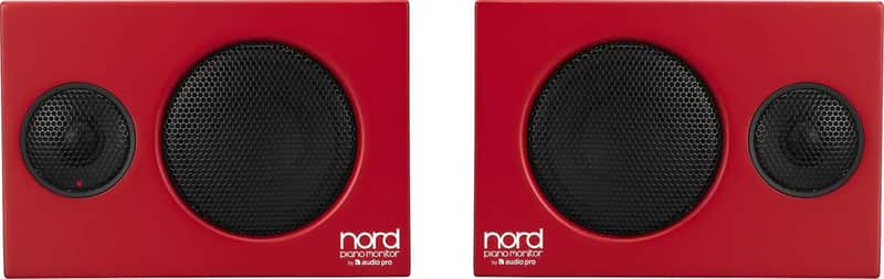 Nord Piano Monitor V2 4.5" Studio Monitor Pair, Red image 1
