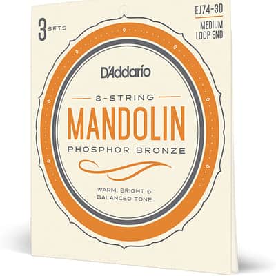 D'Addario EJ74-3D Mandolin Phosphor Bronze 11-40 Strings, X3 Set Offer image 1