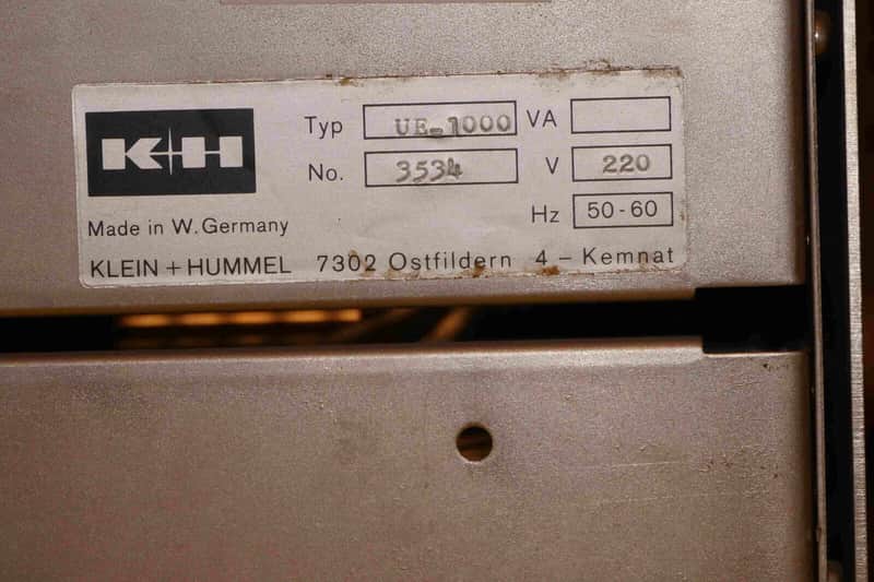2 x Klein und Hummel K+H Universal-Entzerrer UE1000 fortlaufende Seriennummern image 1