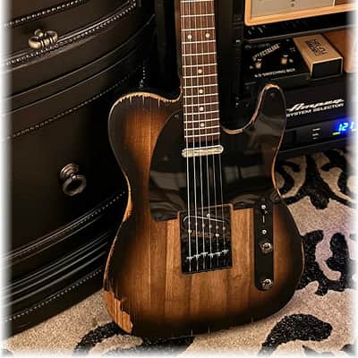 Spectacular USA made,Roasted flame maple neck,Rosewood FB. Killer flame maple head stock.  No fret tangs. Rounded edges. Made for a Tele body #MRT-40P-" You never felt frets like this. image 11