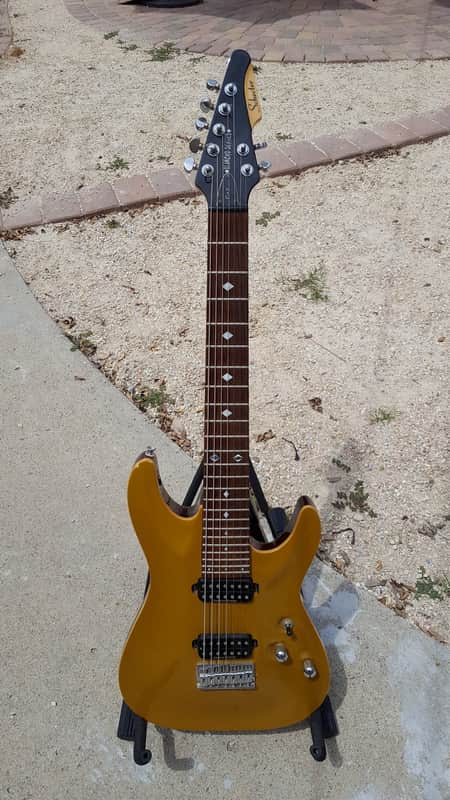Schecter Diamond Series 7 string C-7 1998 Gold | Reverb