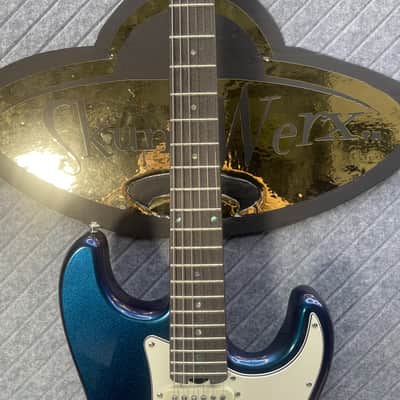 Firefly FF-ST Classic Chameleon Blue/Green HSS SOLD OUT! In USA Setup and Fret Polish image 6