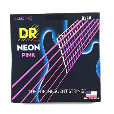 DR Strings Guitar Strings Electric Neon Pink 09-46 Light and Heavy
