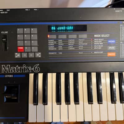 Oberheim Matrix 6 61-Key 6-Voice Synthesizer 1985 - Black image 3