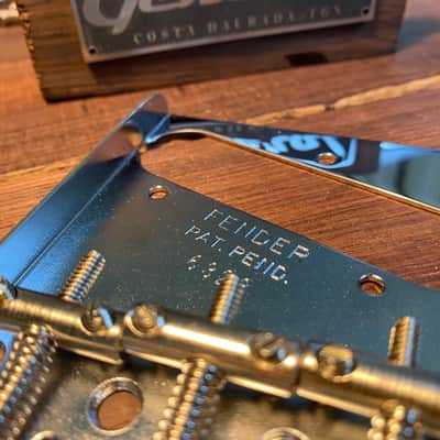 General Vintage Tone  Telecaster 1955 - 1958 Bridge plate Fender USA and GVT steel saddles imperial image 2