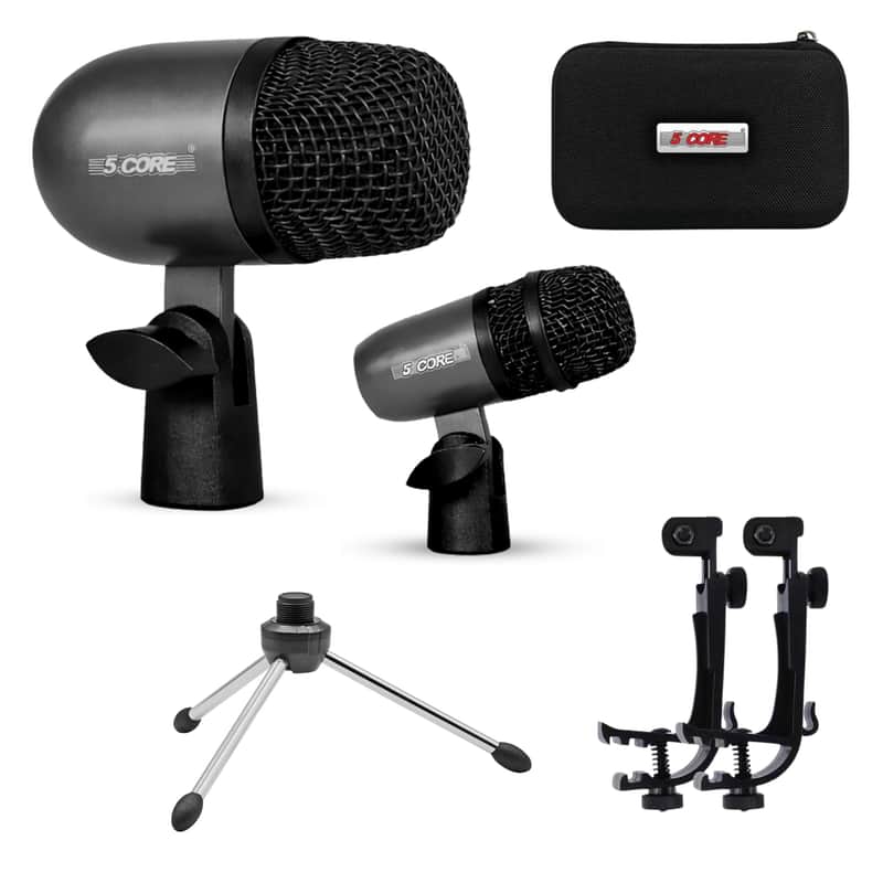 5 Core Conga Mic Snare Tom Microphone Drum Kit Condenser XLR Instrument Mics image 1
