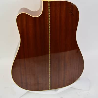 Zager ZAD-50CE Easy Play Acoustic Electric Guitar, Natural w/ Case image 14