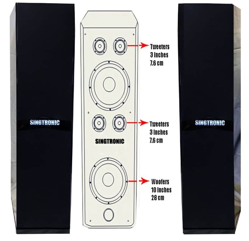 Professional Karaoke Vocal Floor Standing Speaker System 4000W - Pair image 1