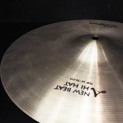 Zildjian USED ​​90s A Zildjian New Beat HiHat 14 pair [Top:1114g/Bottom:1426g] image 8
