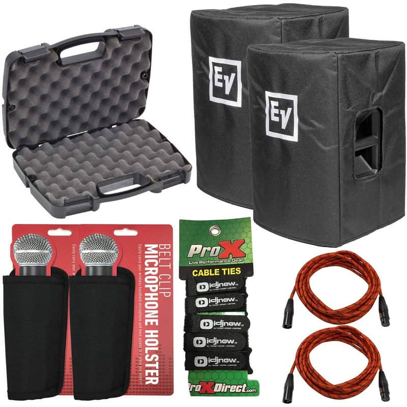 Electro Voice ETX-15P Padded Speaker Covers (Pair) + Carry Case + Cables image 1