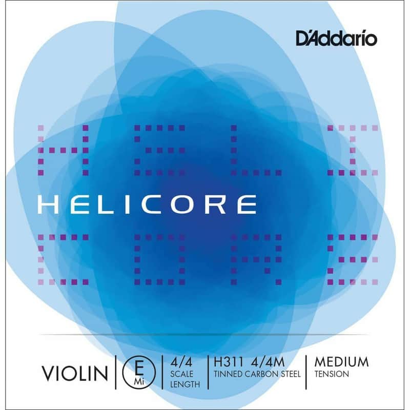 D'Addario H311 4/4M-B10 Helicore 4/4 Violin String - E Medium (10) image 1