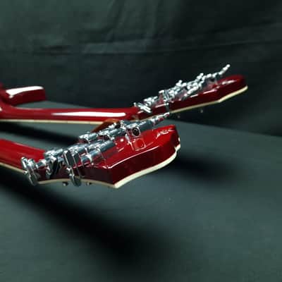 B.C. Rich Bich Legacy Double Neck 2009 Trans Red Made in Korea Rockfield Mafia pickups + OHSC image 20