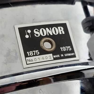 Used Vintage Sonor Ferro-Managanese Steel Shell Snare Drum 14x6.5 - Good image 2