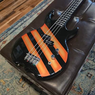 1983 Kramer Stagemaster Bass - Aluminum Neck - Black with Graphics - w/OHSC image 5