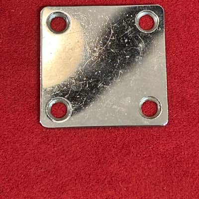 Luthier’s Lot of Nine Teisco/Unknown USA & Japanese Sized Guitar Backplates & Bridge Parts - Chrome/Steel image 8