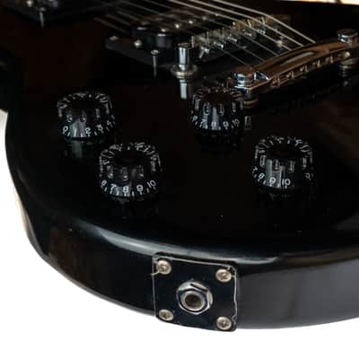 Silvertone SSL1LHBMF metallic black single cutaway electric guitar lefty, left handed image 17