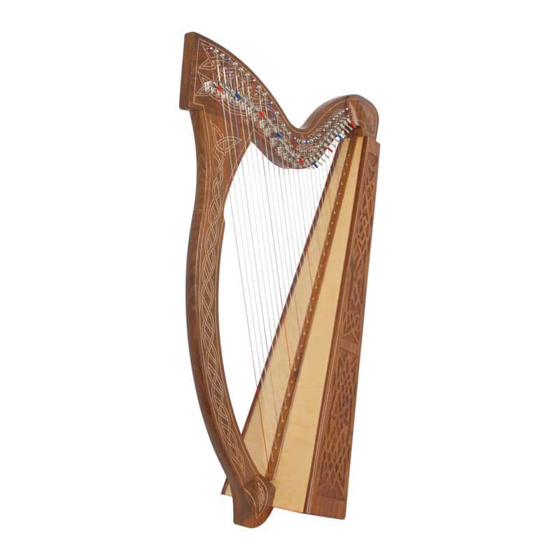 Roosebeck Minstrel 29 String Celtic Harp Chelby Levers Knotwork Bild 1