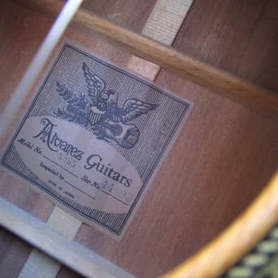 Alvarez 1970's Model 5065 Acoustic Dreadnaught D-28 style Solid Top Japan Clean! image 14