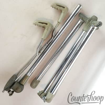 *Trixon Flat-Base Snare Drum Stand Vintage 60s Germany Chrome Flush Tube-Legs* image 6