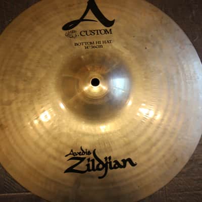 Zildjian 14" A Custom Hi-Hat Cymbals (Pair) 1991 - Present - Brilliant image 13