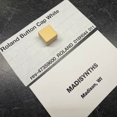 ORIGINAL Roland White Button Cap (016H044) for Juno-60, JSQ-60, MSQ-100, EP-6060, EP-11, etc