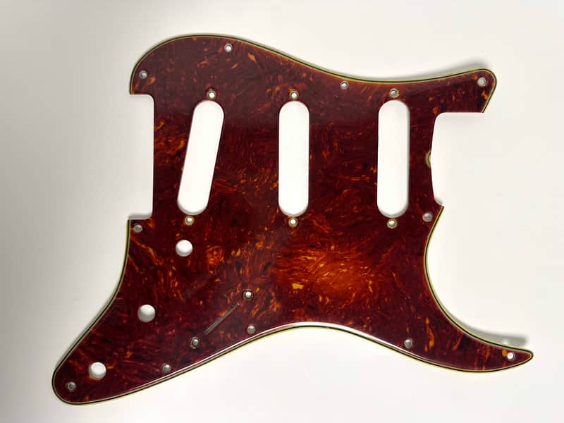 RebelRelic Stratocaster 100% Celluloid Tortoise Pickguard - Red Strat Guard - Vintage - Aged Relic image 1