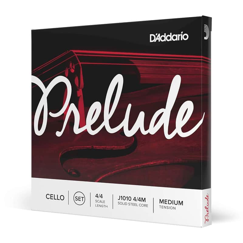 D’Addario J1010 Prelude Cello String Set, 4/4 Scale Medium Tension (1 Set) –Solid Steel Core, Warm Tone, Economical, Durable – Educator’s Choice for Student Strings – Sealed Pouch Prevents Corrosion image 1