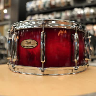 Pre-Owned Pearl 6.5x14" Session Studio Select Snare Drum (Antique Crimson Burst) image 3
