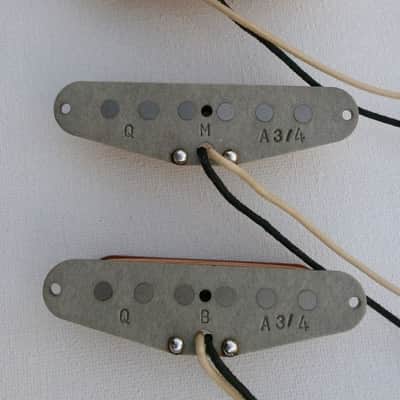 Stratocaster A3/4 Custom Strat Guitar Pickups SET HOT Vintage Hand Wound by Q pickups Fits Fender image 6
