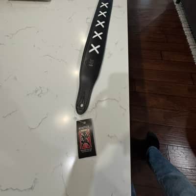 Minotaur Dave X Black Leather Guitar Strap Handmade in Europe New, David Gilmour image 3