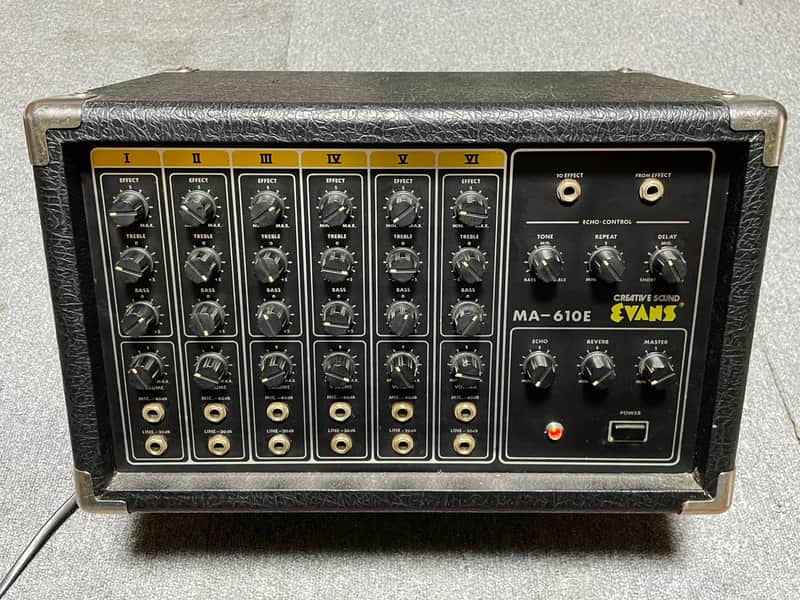 Evans MA-610E Vintage Powered Mixer Analog Delay/Spring reverb