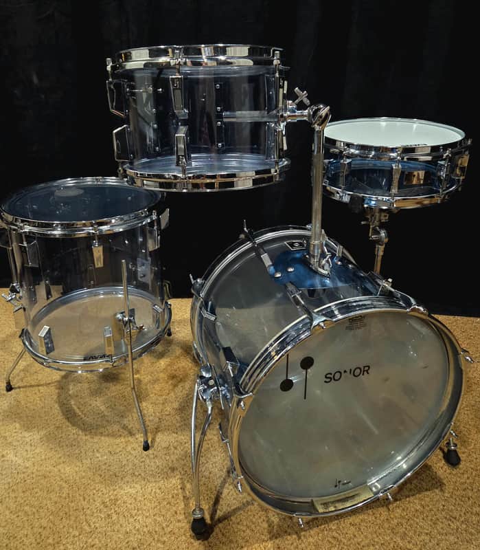 Batterie Sonor Champion Acrylic Blue Vintage 70's – Restaurée image 1