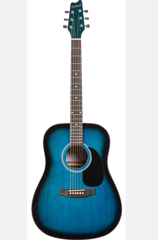 Denver DENVER DD44S- BLU  BLUE/ GLOSS FINISH ACOUSTIC  6 STEEL STRING ACOUSTIC GUITAR 2023 - BLUE/NAVY image 1