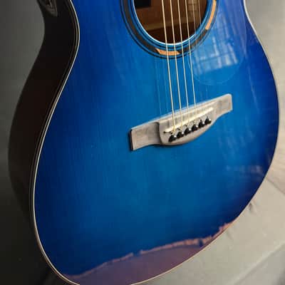 Yamaha TAS1E TransAcoustic Folk Acoustic-Electric Guitar Ultra Marine w/ Soft Case (066) image 6