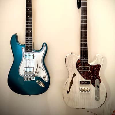 TopHat Stratavarius 2HB 2024 - Blue metallic w/custom checking image 4