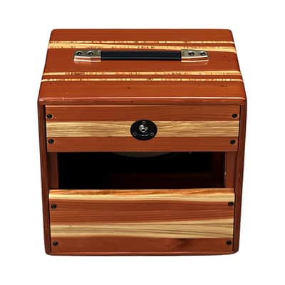 Ashen 112 Custom Guitar Speaker Cabinet Redwood White Stripes (empty) image 4