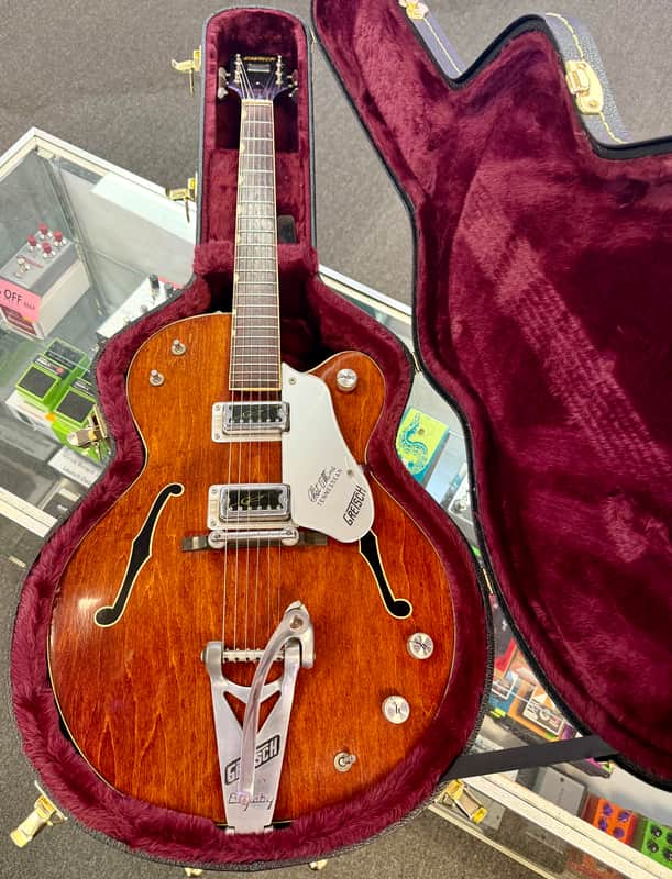 Gretsch 1968 Chet Atkins Tennessean Model 6119 Electric with Bigsby, Translucent Red Walnut Stain with New Hardshell Case - Pre Owned image 1