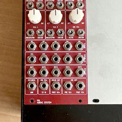 ADDAC 802 VCA Quintet — 6 VCAs - 12HP - Solo/Mix/Bus Routing image 1