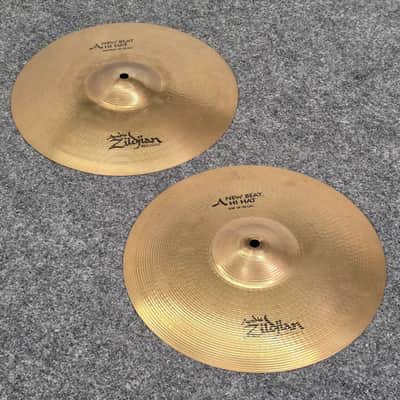 Used Zildjian A New Beat Hi Hat Cymbals 13" Brilliant 825/1200 grams - Very Good