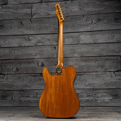 Fender Custom Shop Limited Edition Bow Tie Telecaster Custom Relic with Gold Hardware - 3A Rosewood Fingerboard, Black with Aged Natural Back and Sides image 10