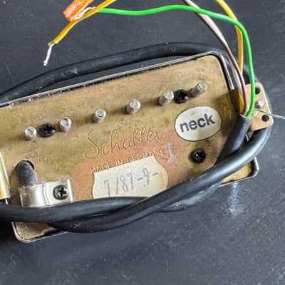 Vintage 1987 Schaller Humbucker Set (Golden 50) – Neck & Bridge image 6