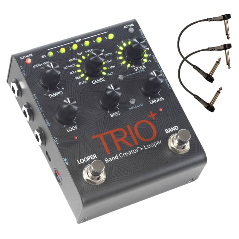 DigiTech Trio+ Band Creator Plus Looper Guitar Effects Pedal with 2 Free Patch Cables image 1