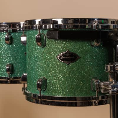2000s Tama Starclassic Performer B/B Shattered Turquoise Drum Set image 4