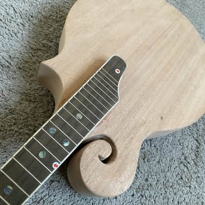 All Solid Mahogany 8 String Mandolin, Rosewood Fingerboard Neck image 4