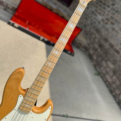 Vintage Fender 70’s Jazz Bass Natural Finish Maple & Pearl Blocks w/ OHSC Trades Welcome! 1973 / 1978 image 4