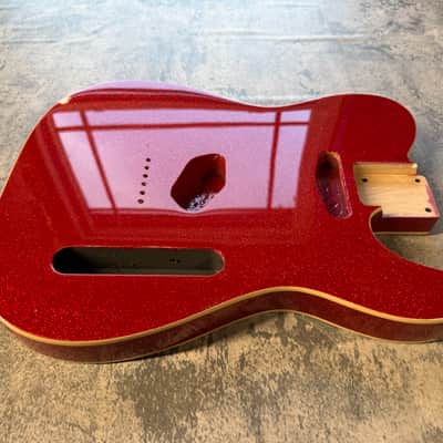 BMC Guitar Body 60's Style Tele® Telecaster® Standard Route Double Bound Red Sparkle image 2