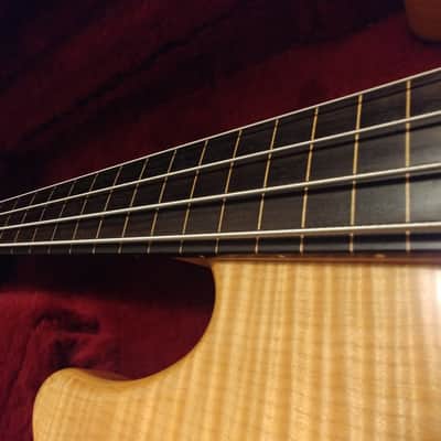 Lakland Jerry Scheff 2001 Natural Fretless SUPER RARE Flame Maple 4 String. image 3