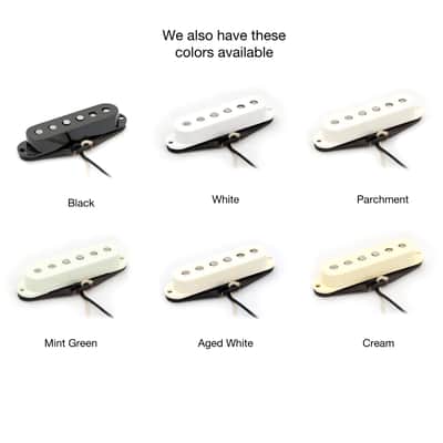 Porter Pickups - 1960’s Strat Stratocaster Pickup Set for Electric Guitar - White image 2