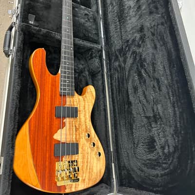 Cort Jeff Berlin Series Rithimic NAT Spalted Maple/Padouk Top 4-String Electric Bass - Natural w/Free Hard Case image 6