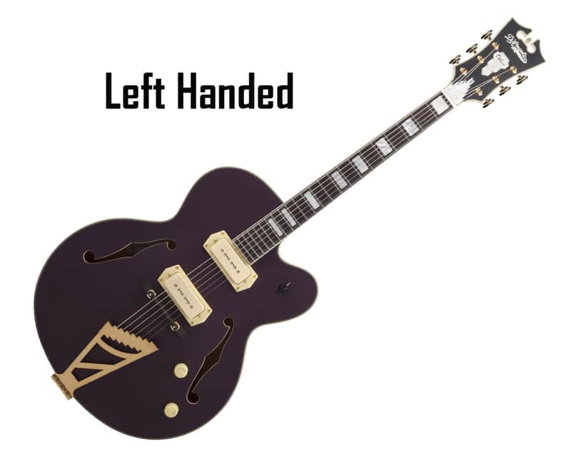 D'angelico Deluxe 59 Left-Handed - Matte Plum - B-Stock image 1